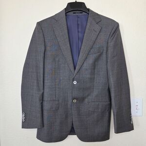 Suitsupply Gray Napoli Blazer Men's Single Breasted size 44 Lined Button Flawed